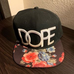 DOPE Black White Floral SnapBack